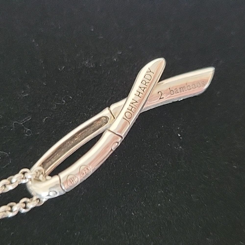 John Hardy Black Sapphire Bamboo Necklace - Picture 5 of 8